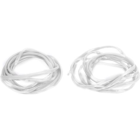 Lot de 2 bandes anti-collision en caoutchouc pour portières de voiture (110,2 pouces), protection anti-rayures, universelles, blanches (1/5)