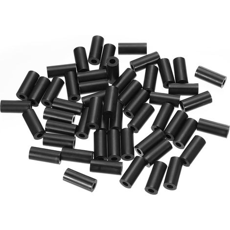 Entretoise Plastique ABS Noir M5 5.2mm Id x 11mm Od x 25mm L 120Pcs (1/5)