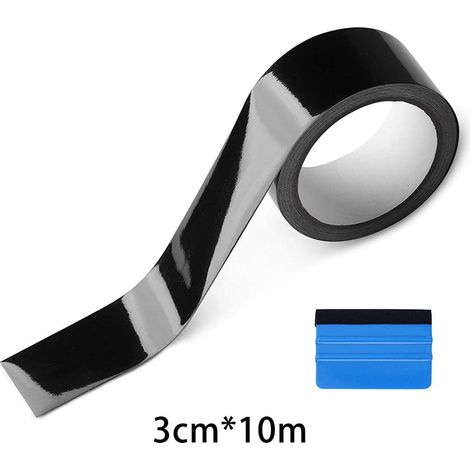 Film Vinyle Haute Brillance - Kit Enroulage Pour Garnitures De Fenêtre - Noir Mat / Brillant - 3 cm x 10 m ou 5 cm x 10 m (1/5)