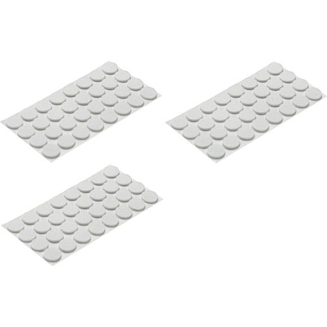 100x patin de pied meuble feutre rond 18mm autocollant adhésif blanc chaise table