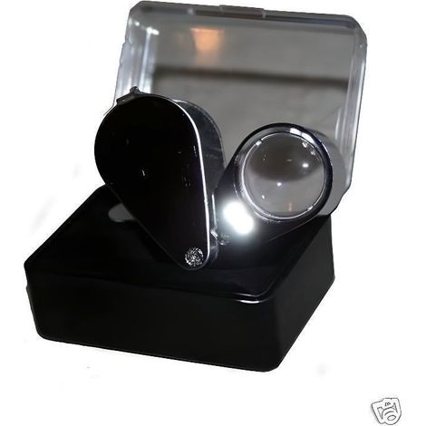 Loupe 30x avec 2 LEDs pour bijoux, diamants et objets fins