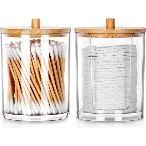Contenedor para sticks y discos cosmeticos 2 uds