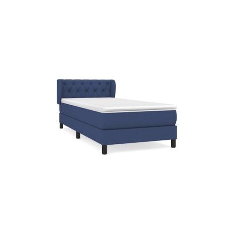 Sommier à lattes de lit avec matelas Bleu 80x200 Tissu (1/5)