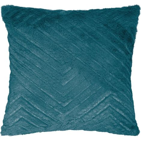 Coussin Déco 3D à Motifs "Four Geo" 45x45cm Bleu (1/5)