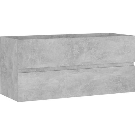 Maison Exclusive - Waschbeckenunterschrank Betongrau 100x38,5x45 (1/5)