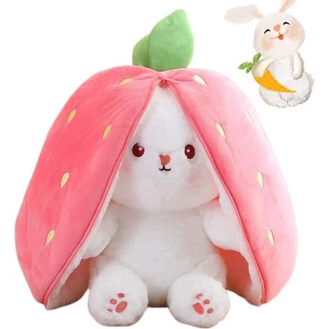 Peluche - Bunny - Lapin de Fraise - Douce - Décoration de Pâques - 20x10x18 cm (1/4)
