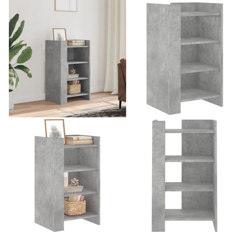Buffet gris béton 45x35x75 cm Bois d'ingénierie - Buffet - Meuble De Rangement - Armoire - Commode - Design Moderne - Home & Living (1/5)