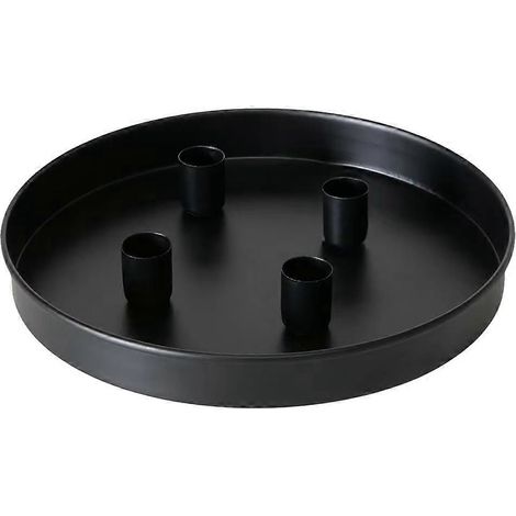 Plateau rond avec 4 supports magnétiques pour bougies mobiles, bougeoirs décoratifs pour la maison et le bureau (1/5)