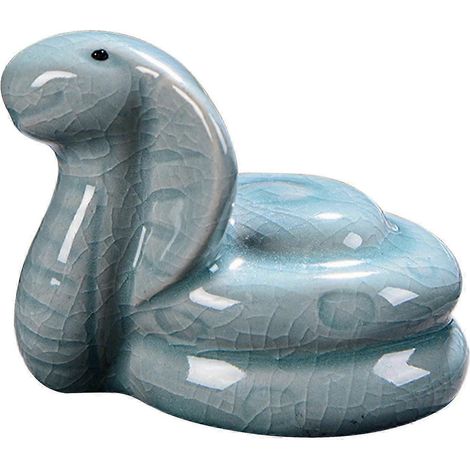 Collection de figurines miniatures en céramique représentant des animaux de compagnie, idéales pour la cérémonie du thé. Décoration pour voiture, bibliothèque ou salon.-Snake (1/4)