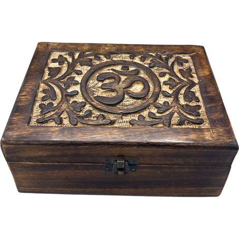 Caja de Recuerdos Grande de Madera 20x15x7,5cm - Om