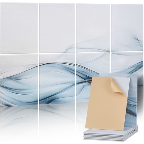 Panneau Acoustique, Lot de 8, Mousse Acoustique Mural Autocollant 40x30x1 cm Panneaux Insonorisants Fibre de Polyester, Isolation Phonique Décorative pour Maison, Studio, Bureau, Motif Soie (1/5)