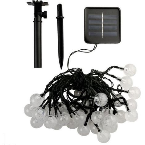 1 Guirlande lumineuse solaire, 30 LED, Blanc, Clignotant, Stable, Extérieur, Noël (1/4)