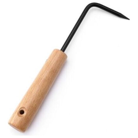 Désherbeur Manuel de Jardin avec Manche en Bois, Outil de Jardinage pour Bonsaï et Mauvaises Herbes, Crochet Cultivateur pour Extérieur