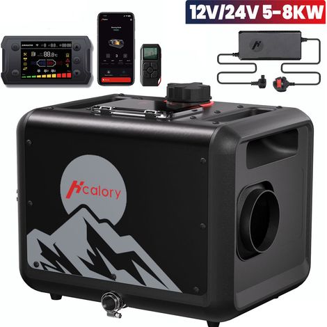 Upgraded 7.5L Car Diesel Air Heater 8KW 240V 12V/24V Bluetooth App, LCD Display for RV Camper (1/5)