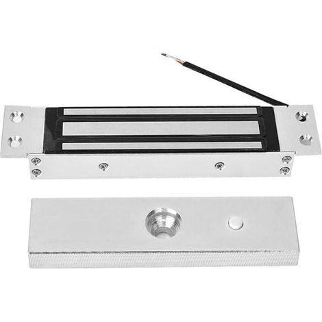 [NIEMALS VERWENDET] Wasserdichtes elektromagnetisches Schloss, 12 V 180 kg, geeignet für Zutrittskontrolltüren, silberfarben, geeignet für Holztüren, Glastüren, Metalltüren.