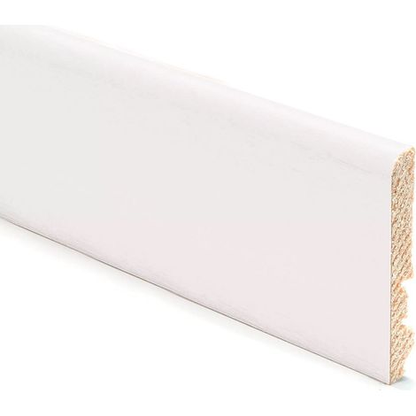 BATTISCOPA RIC LIS 80X10X2250MM BIANCO VERNICIABIL