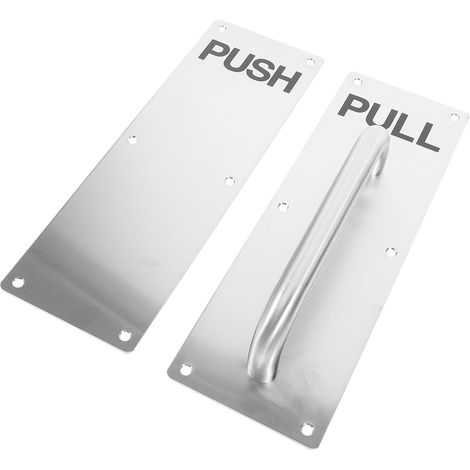 Plaque de Porte Métallique Inox 304 Résistante la Corrosion Poignée de Porte Commerciale Push-pull Coulissantes Usage Industriel et Professionnel Plaque de Poussée Intérieur (1/5)