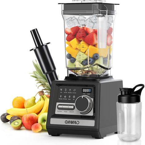 2L Mixeur Blender, 1800W Smoothie Mixer 9 Contrôles de Vitesse, Pour Glace Pilée, Shakes, Boissons Congelées et Fruits, Sans BPA (1/5)