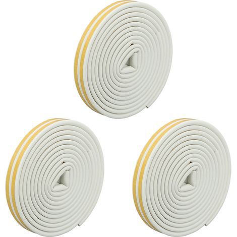 Bande d'étanchéité de porte, 3 pièces, épaisse, isolée, Absorption acoustique des chocs, coupe-froid auto-adhésive pour fenêtre de Garage (1/5)