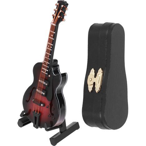 Dekorative Mini-Gitarre – handgefertigtes Miniatur-Musikinstrument für Büro und Wohnzimmer (1/5)