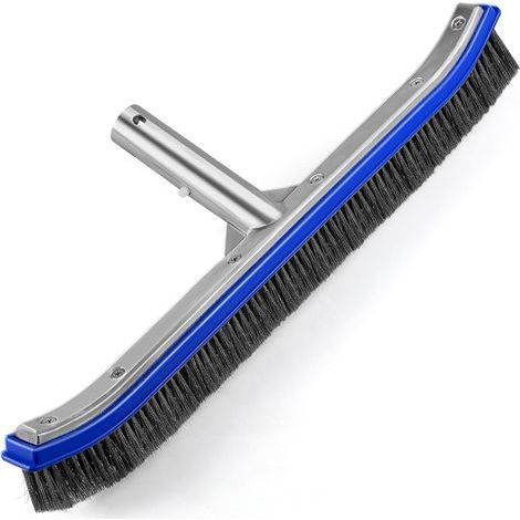 Cepillo para piscinas para limpiar paredes, azulejos y suelo de piscinas, cepillo de limpieza resistente fabricado en alambre de aluminio y acero inoable, 45,7 cm de largo, para cepillos de limpieza c (1/5)