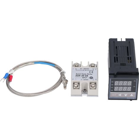 PID-Regler mit Halbleiterrelais und Thermoelement, digitales Temperaturthermostat (1/5)
