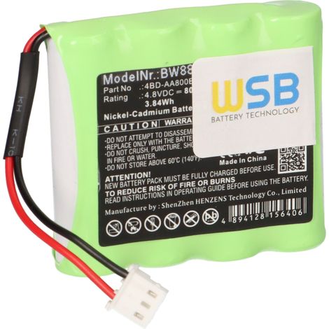 vhbw Akku kompatibel mit Schneider Exiway EasyLED Fluchtweg, Notfallbeleuchtung (800mAh, 4,8V, NiCd) (1/5)