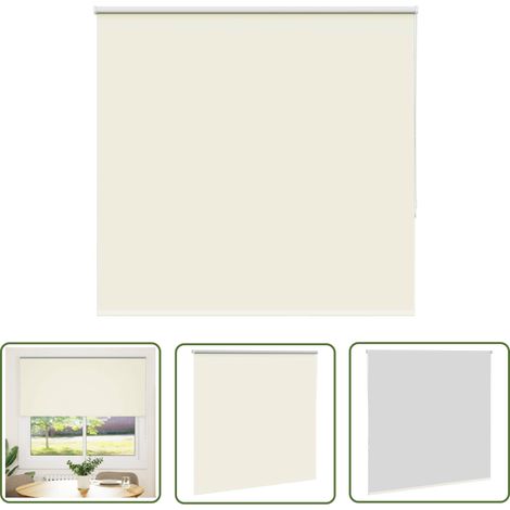 vidaXL Verdunkelungsrollo Cremeweiß 145x150cm Stoffbreite 141,6cm (1/5)