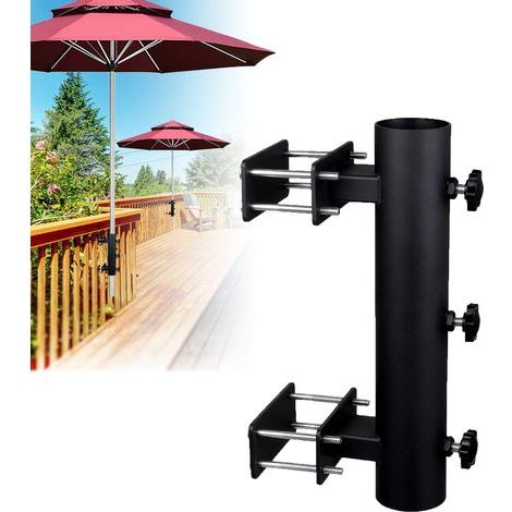 Heavy-duty parasol base, patio parasol base, Bench Buddy parasol base, parasol clip, parasol clamp for patio, railings, beach, courtyard, balcony (1/5)