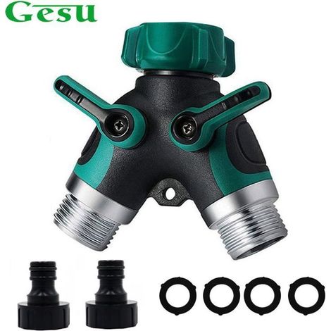 Séparateur Tuyau 2 Voies – Splitter 3/4" et 1/2", Distributeur Raccord Arrosage (1/5)