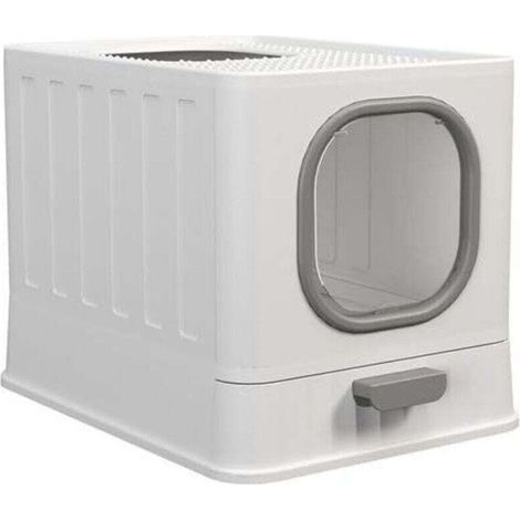 Bac Litière Chat Fermé: Maison de Toilette pour Chats XXL Anti Odeur - Caisse Litière Fermée Grande Taille, Capacité de Charge 15 kg, Anti-Traces, Anti-fuites 48.3x35.8x38.8cm (1/4)