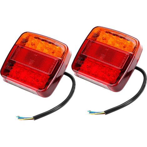 2 pieces of 12V 20LED LED taillights for boat, truck, trailer, brake light and indicator,