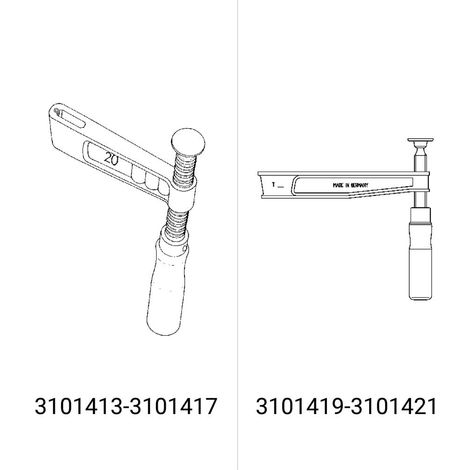 BESSEY Komplettes Unterteil für Moment-Schraubzwingen, Typ: 500