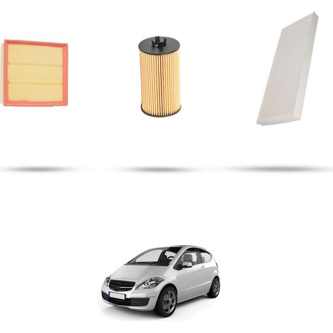 Kit tagliando 3 filtri compatibile con Mercedes Classe A (w169) A200 Turbo 142kw Dal 2005 al 2012 (1/4)
