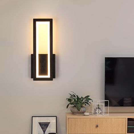 Applique da parete LED per interni, 16W 3000K semplice quadrata lampada da parete LED, applique decorative per interni, illuminazione murale per camera da letto, soggiorno, corridoio (1/5)