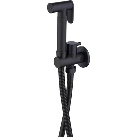 Black bidet spray set for the toilet, wall-mounted brass bidet spray head, handheld high-pressure bidet spray set for personal hygiene