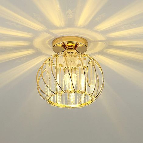 Moderne Kristall-Deckenleuchte, E27 LED-Deckenleuchte, Mini-Kristall-Stehleuchte für Küche, Campingzimmer, Eingangshalle, Schlafzimmer (A-or) (1/5)