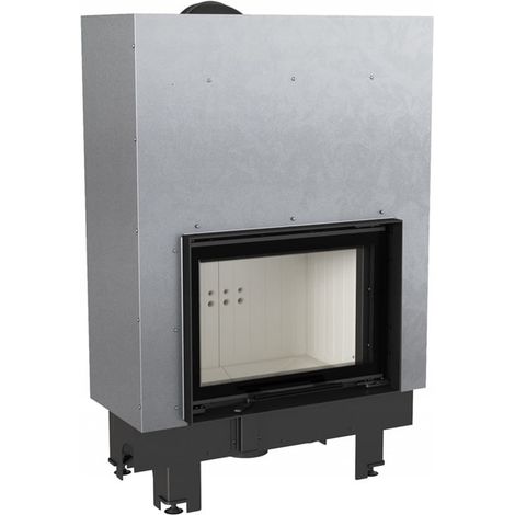 Kamineinsatz aus Stahl KRATKI MBM 10 kW Ø 200 mit Schiebetür mit Türfeder (1/5)