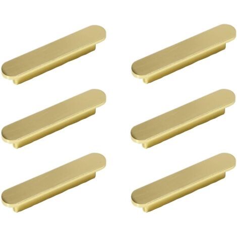 Lot de 6 poignées Or Poignee de Meuble Cuisine Or -poignées de placard Poigné e Meuble en alliage d'aluminium Brossé Entraxe 64mm (1/5)