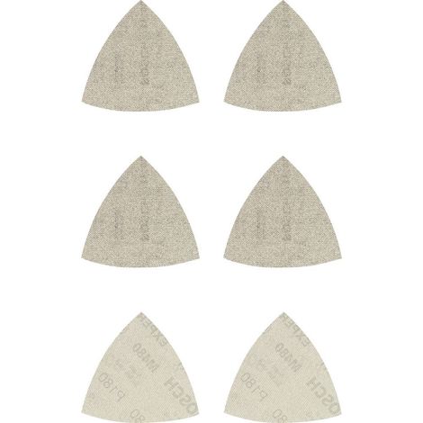 Bosch Accessories EXPERT M480 2608901204 Set di reti di levigatura perforato Dimensione dei grani 80, 80, 120, 120, 180 (1/4)