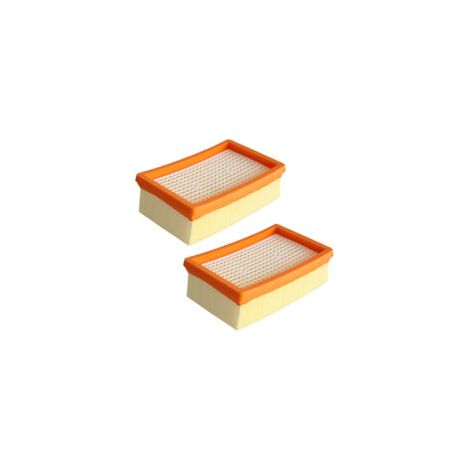 Lot de 2 filtres plissés plats pour aspirateurs Kärcher WD4/WD5/WD6/MV4/MV5/MV6/WD4P/WD5P/WD6P. Filtre de rechange pour aspirateur Kärcher 2.863-005.0, T-Audace. (1/5)