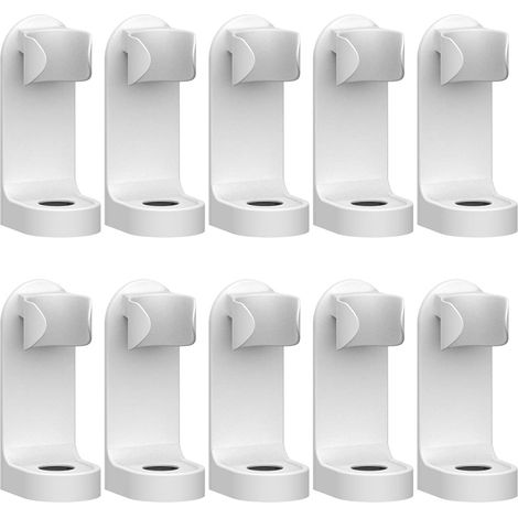 Support Pour Brosse À Dents Électrique - Fixation Murale Auto-Adhésive - Pour Têtes De Brosse Séchage Vertical - Lot De 10 (1/5)