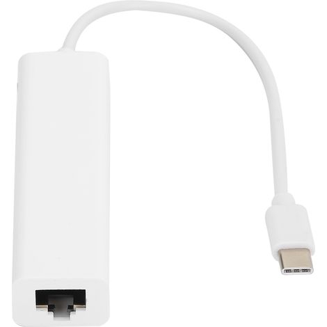 Hub 3 ports USB 2.0 RJ45, carte réseau LAN, adaptateur USB 3.1 Type-C vers Ethernet pour OS X / Android (1/5)