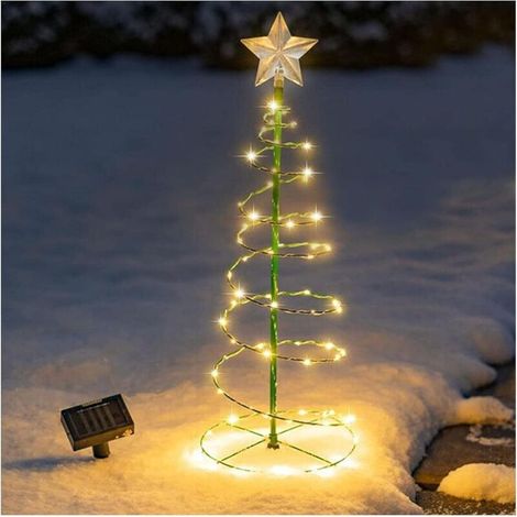 Guirlande lumineuse solaire à LED pour sapin de Noël - Décorations de Noël intérieures et extérieures - 1 pièce (1/5)