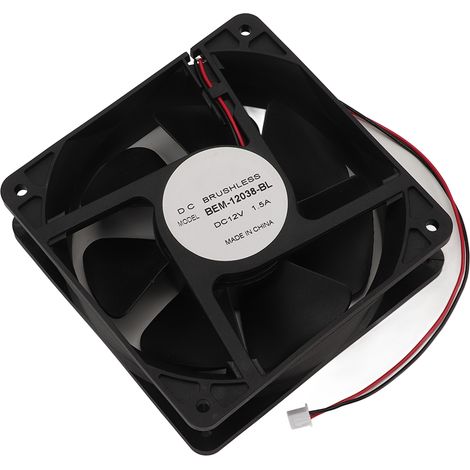 Ventilateur axial BERM 12038, ventilateur d'extraction haute puissance pour armoires électriques industrielles, 12 V CC (1/5)