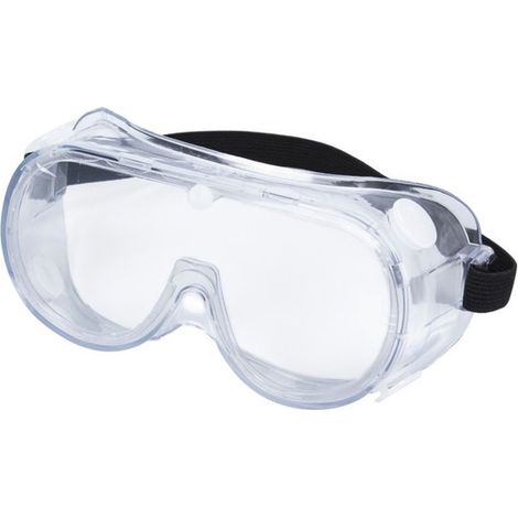 Transparente, leichte, kratzfeste, beschlagfreie und UV-schützende Brille geeignet für den Innen- und Außenbereich.