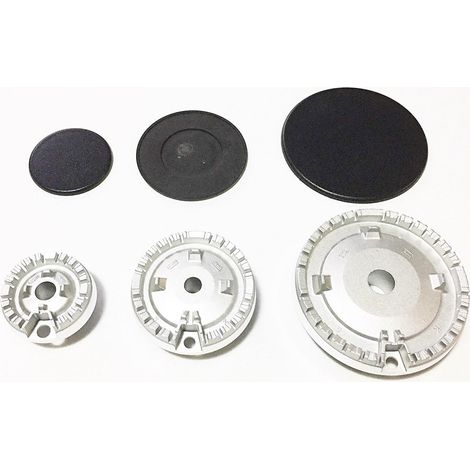 WHIRLPOOL IGNIS SERIE 3 PIATTINI + 3 BRUCIATORI CUCINA A GAS  NERO LUCIDO S 2560 (1/4)