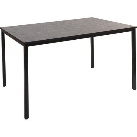 Tavolo da ufficio per computer 120x80 cm in MDF effetto rovere e acciaio nero 040001391