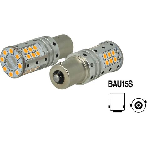Lampada Led BAU15S PY21W Canbus 12V 25W Reale Arancione Piedi Storti Per Frecce No Errore 32 Smd 3030 (1/3)