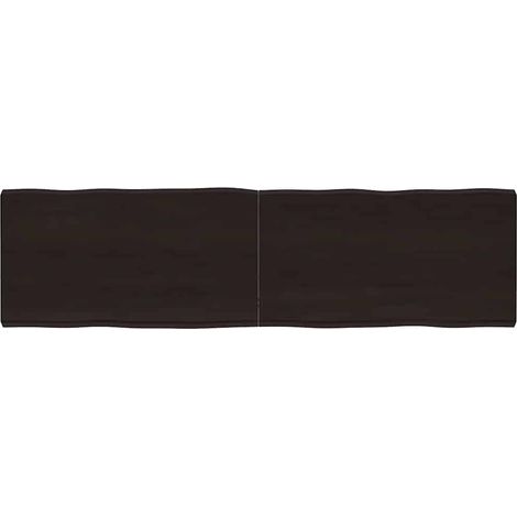 Tischplatte 180x50x(2-6) cm Massivholz Behandelt Baumkante